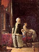 MIERIS, Frans van, the Elder A Young Woman in the Morning oil painting artist
